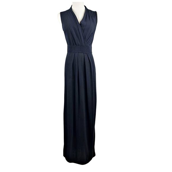 Peruvian Connection XS Adriatico Black Sleeveless V-Neck Pima Cotton Maxi Dress - Picture 2 of 9